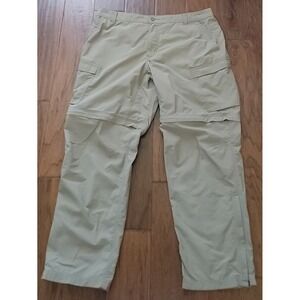 REI Men's Beige Lightweight Nylon Relaxed Fit Cargo Hicking Pants‎ Size 40x30L